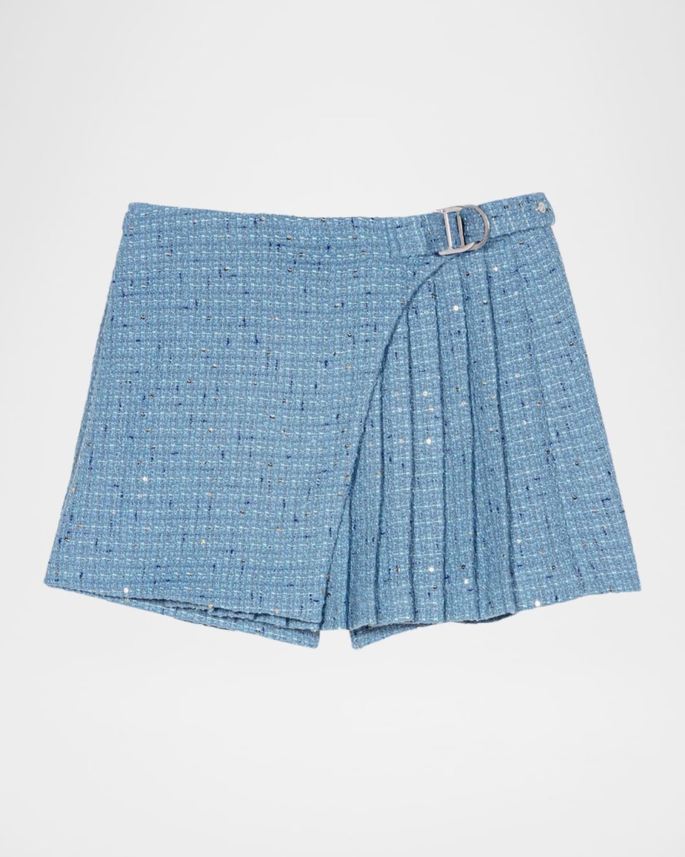 Ilya Sequined Tweed Skort